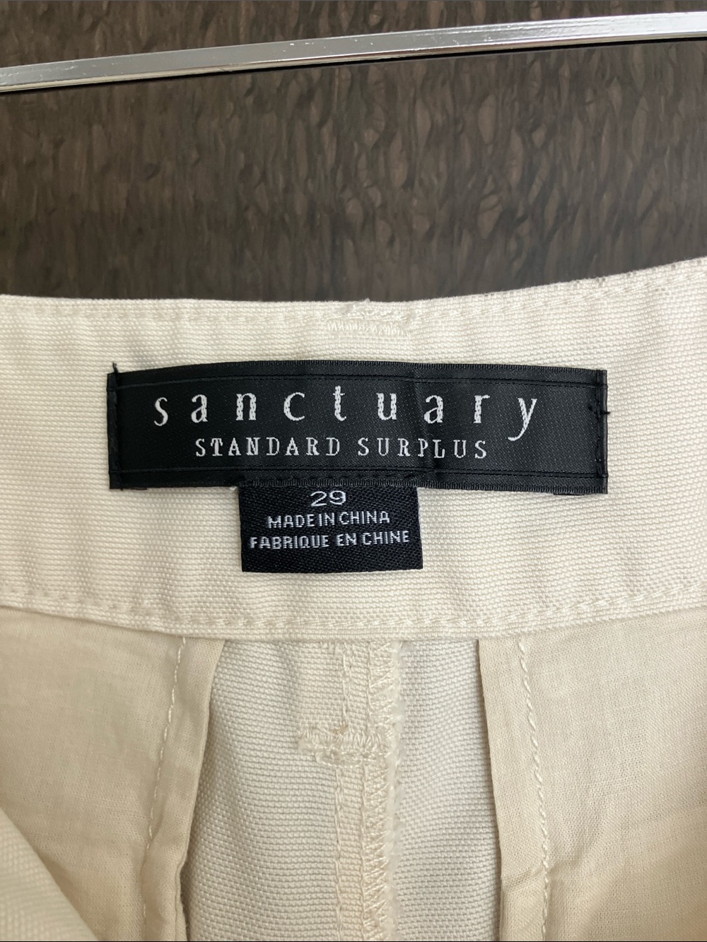 SANCTUARY Standard Surplus Cream Wide-Leg Cropped Cargo Pants Women’s 29 - Picture 5 of 12